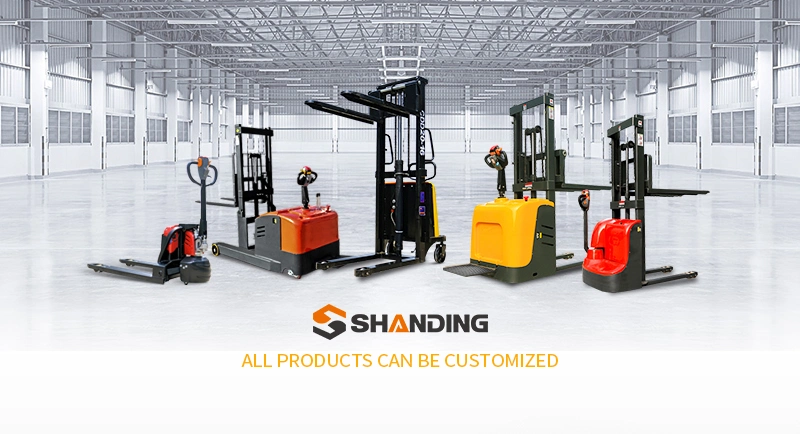 500kg 1000kg Van Self -Loading Semi Electric Stacker Portable Auto Lift Self Loading Pallet Forklift with Lithium Battery